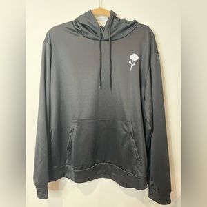 Men’s Lightweight Hoodie Sweatshirt ~ Black ~ Polyester ~ Size Extra Large